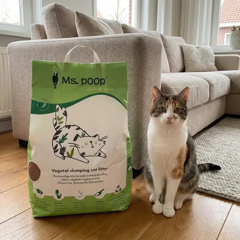 Ms. Poop zak met kat